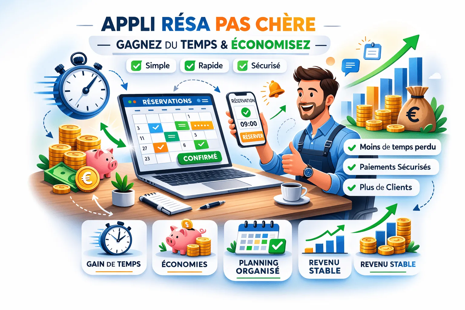 Appli résa pas chère : Gagnez du temps et sécurisez vos revenus